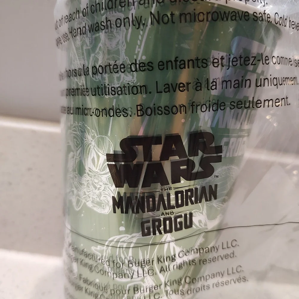 2026 Burger King Star Wars Mandalorian Grogu  Green Collectible Cup New Sealed